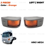 ไฟเลี้ยวข้างประตู ข้างซ้าย+ขวา 2 ชิ้น สีส้ม สำหรับ Hino Mega Ranger 500/MEGA/700/PROFIA ปี 2001-2017